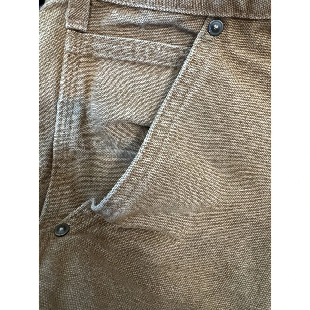 Carhartt VTG Brn 136 Double Knee Work Pants Faded Stains Measures 34x33